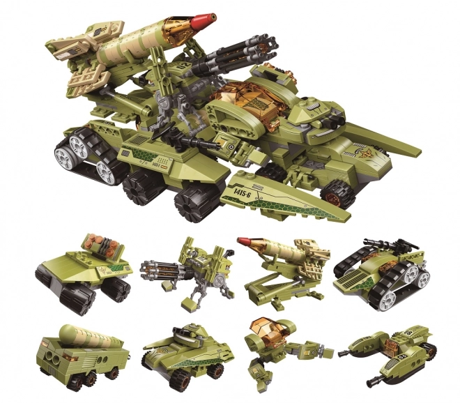 Qman Thunder Expedition Battle Car 1415 zestaw 8w1