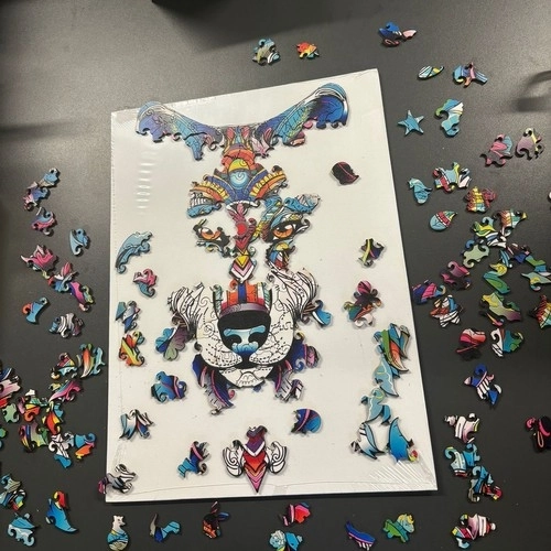 Drewniane puzzle kruzzel Wilk