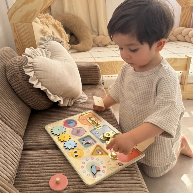Drewniana tablica manipulacyjna Tooky Toy