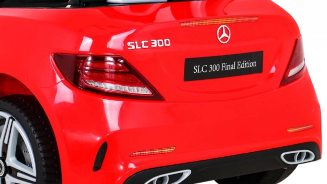 Mercedes Benz SLC300 Dziecięcy samochód na baterie Czerwony + dźwięki MP3 Światła + zdalne sterowanie + wolny start