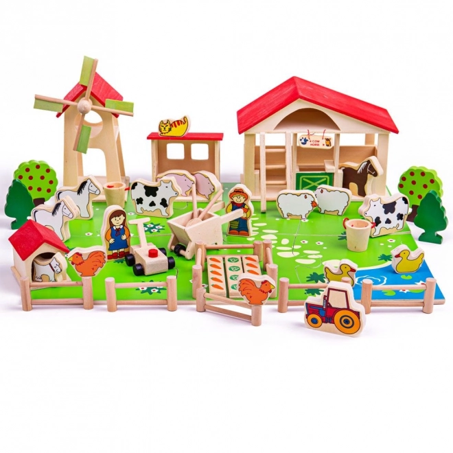 Duża Drewniana Farma Bigjigs Toys