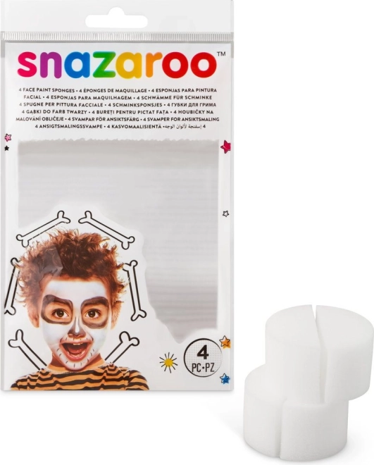 Snazaroo gąbki do farb do twarzy, dzielone, 4 szt.