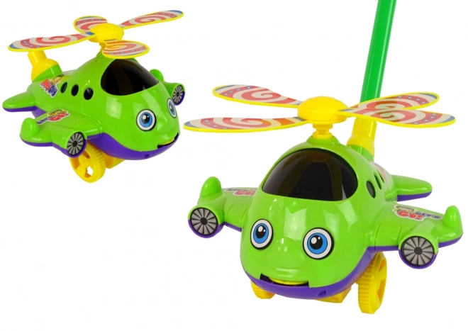 Zielony Wesoły Helikopter do Pchania
