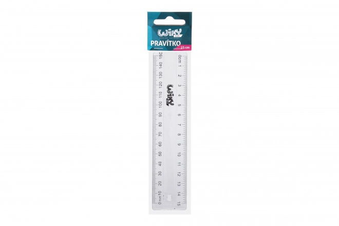 Linijka 15 cm przezroczysta