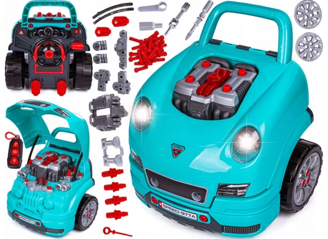 DIY Motor Master - zestaw dla małego mechanika niebieski