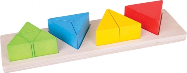 Bigjigs Toys układanka wkładanka – trójkątne ułamki