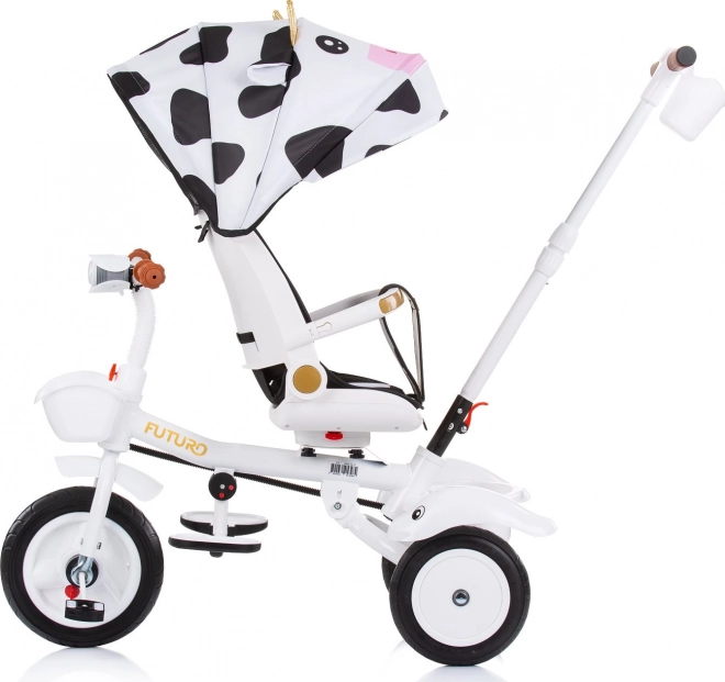 CHIPOLINO Trójkołowiec z daszkiem Futuro 2w1 Krówka