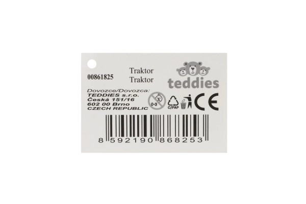 Plastikowy traktor z przyczepą 31 cm