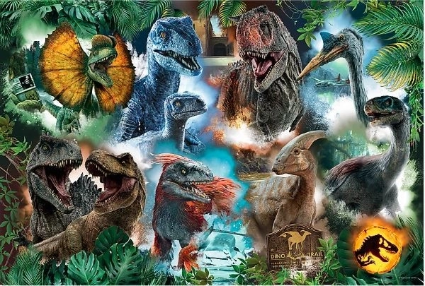 Puzzle 300 elementów Ulubione dinozaury Świat Jurajski