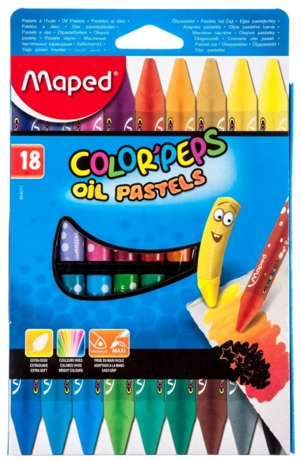 MAPED Trójkątne olejne pastele Color'Peps 18szt.
