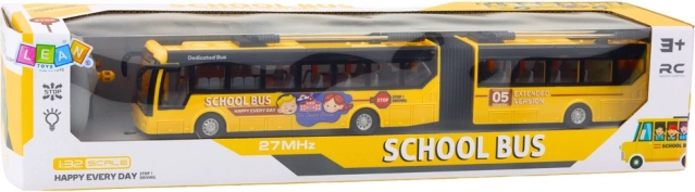 Zdalnie sterowany szkolny trolejbus Przegubowy 1:32 żółty