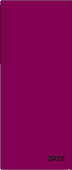 Elegancki miesięczny terminarz 2025 Burgundy