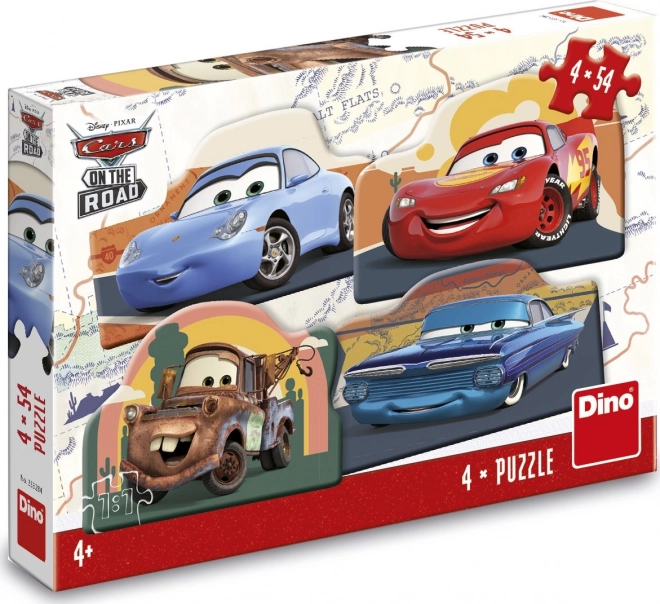 Puzzle Disney Pixar Auta 4x54 kawałki