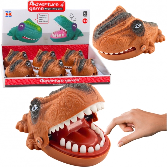 Gra zręcznościowa Gryzący Atakujący Dinozaur Brązowy
