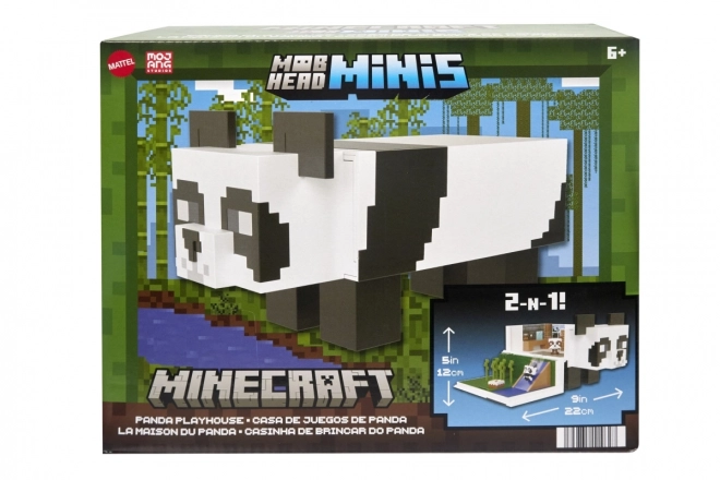 Zestaw figurek Minecraft domek do zabawy z pandą + 2 figurki