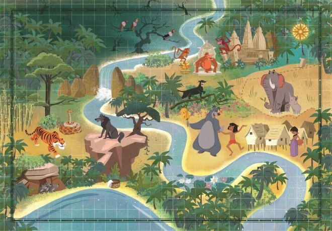 Puzzle Clementoni Story Maps: Księga dżungli (1000 elementów)