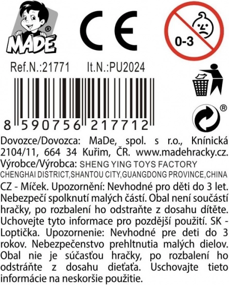 Kolorowe piłeczki dziecięce 10 cm, 12 szt.