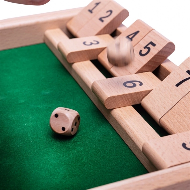 drewniana gra shut the box BIGJIGS TOYS