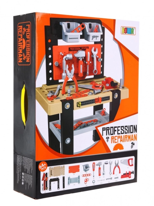 Dziecięcy stół warsztatowy Little DIY - 64 elementy