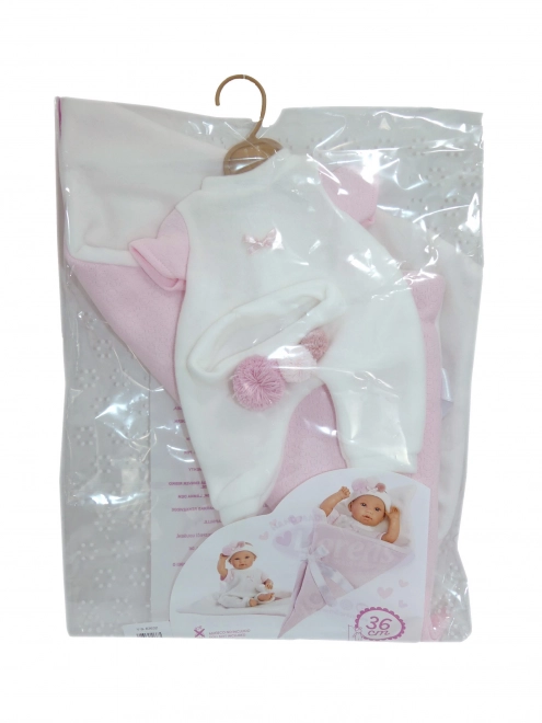 Llorens M636-32 strój dla lalki niemowlaka NOWO NARODZONE o rozmiarze 35-36 cm