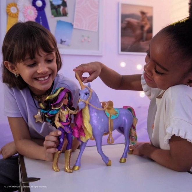 UNICORN ACADEMY ŚWIETLNY JEDNOROŻEC WILDSTAR Z LALKĄ SOPHIA 24cm