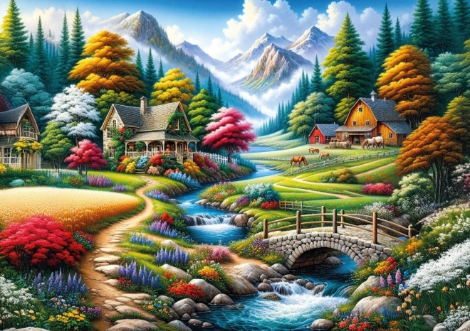Puzzle Kolorowe Pola 260 elementów