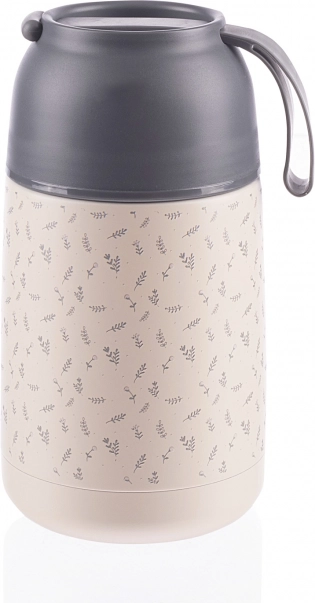 Termos na żywność z silikonowym uchwytem 620 ml, Flowers