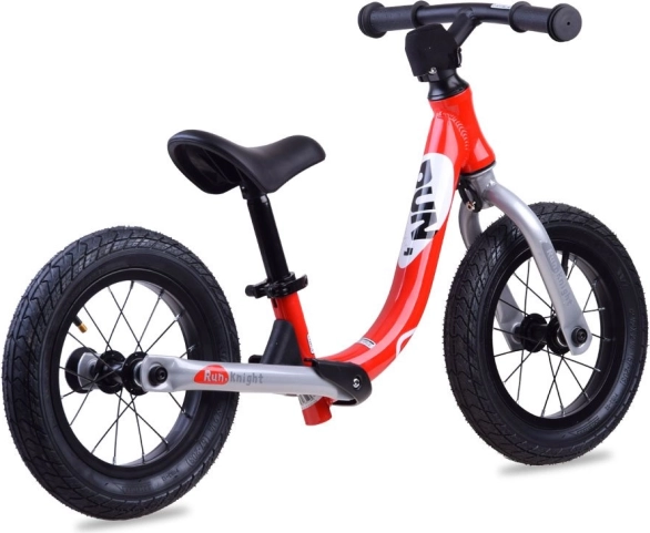 Rowerek biegowy RoyalBaby Run Little Knight 12" z pompowanymi kołami – Czerwony