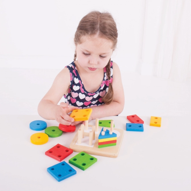 Układanka kolorowych kształtów Bigjigs Baby