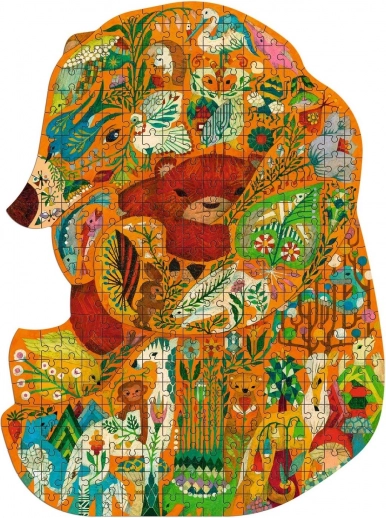 Puzzle obrysowe niedźwiedź 350 elementów