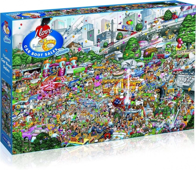 Puzzle Kocham sprzedaż z bagażnika samochodu 1000 sztuk od Gibsons