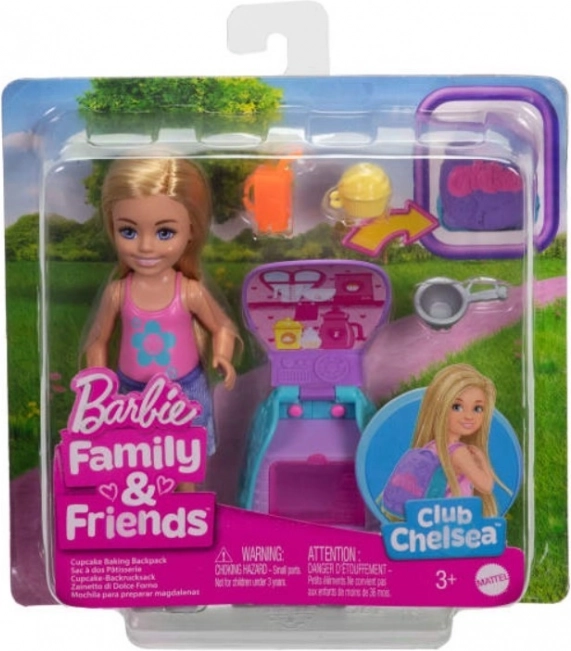 Lalka Barbie Chelsea z plecakiem i kotkiem