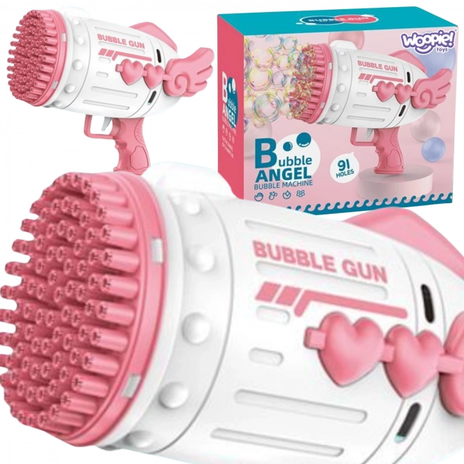 Woopie pistolet do baniek z 91 otworami różowy