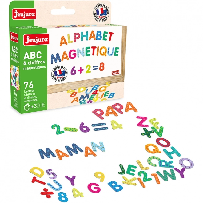 Jeujura Wzorzyste magnetyczne literki 76 szt.