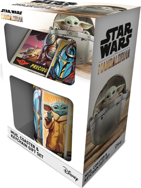 Zestaw prezentowy STAR WARS: THE MANDALORIAN – kubek, podkładka i brelok