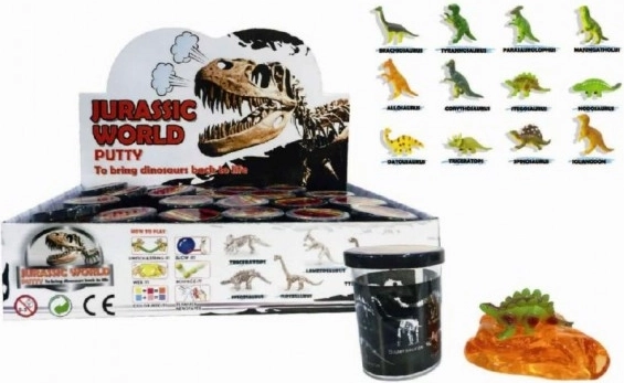 Glut z dinozaurami 80 g w kubeczku, mix gatunków