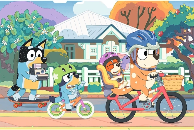 Motyw BLUEY pełen ruchu i radości