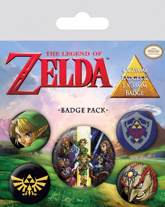 Zestaw przypinek The Legend of Zelda (5 szt.)