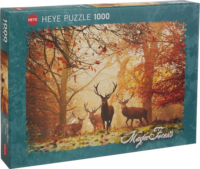 Puzzle HEYE Magiczne Lasy: Jelenie 1000 elementów
