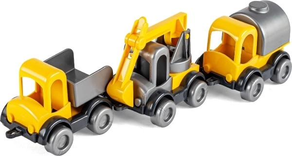 Zestaw samochodowy Kid Cars 3 szt. plastikowe 10cm w pudełku 30x8x10cm 12m+ Wader
