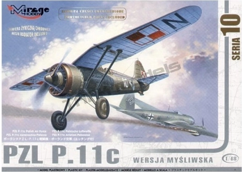 PZL P.11c polska wersja myśliwska – model plastikowy 1:48