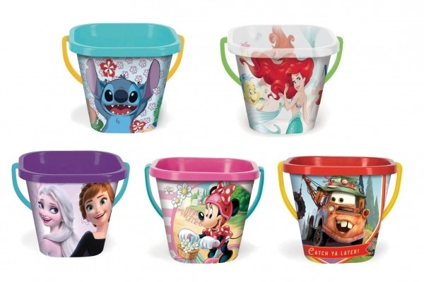 Kwadratowe wiaderko Disney 2L plastik mieszanka rodzajów 19x17cm Wader