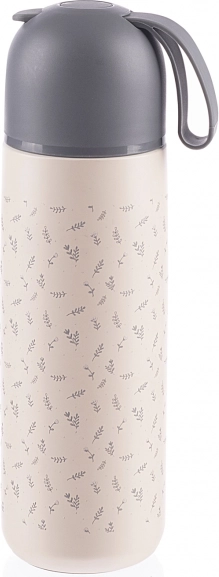 Termos na napoje z silikonowym uchwytem 400 ml, Flowers