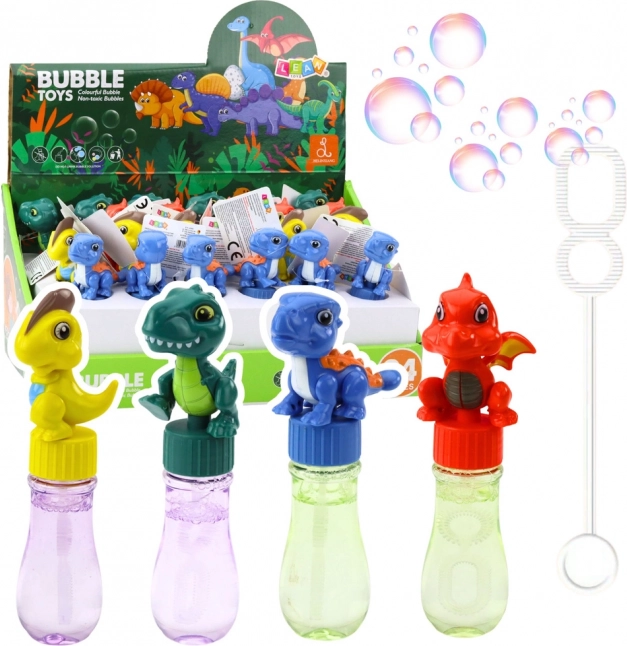 Bańka mydlana z ruchomą figurką dinozaura 14 cm