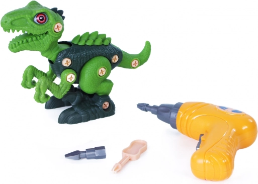 Dinozaur do skręcania Velociraptor z wkrętakiem na baterie
