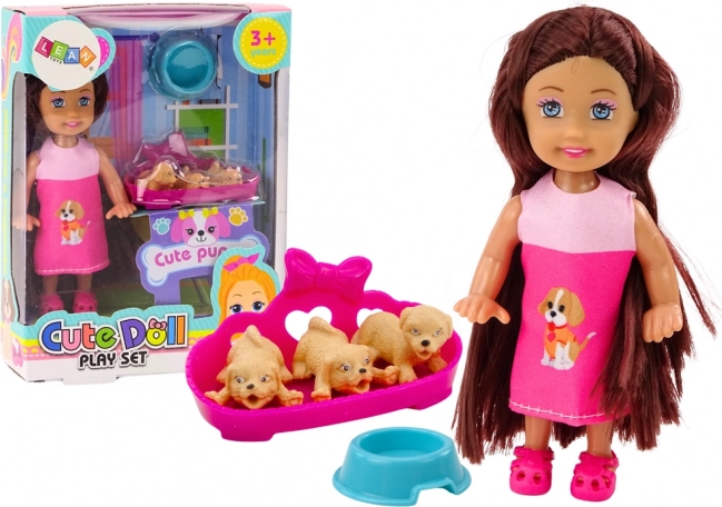 Mini laleczka Sukienka z długimi włosami Three Dog Lair