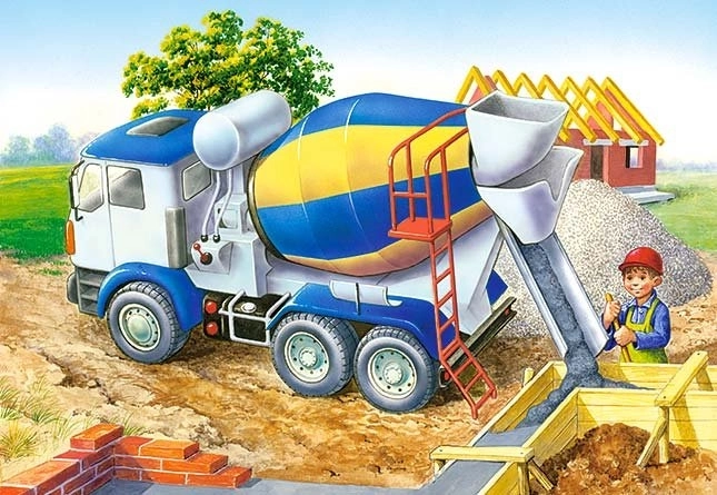 Puzzle Betoniarka na budowie 60 elementów