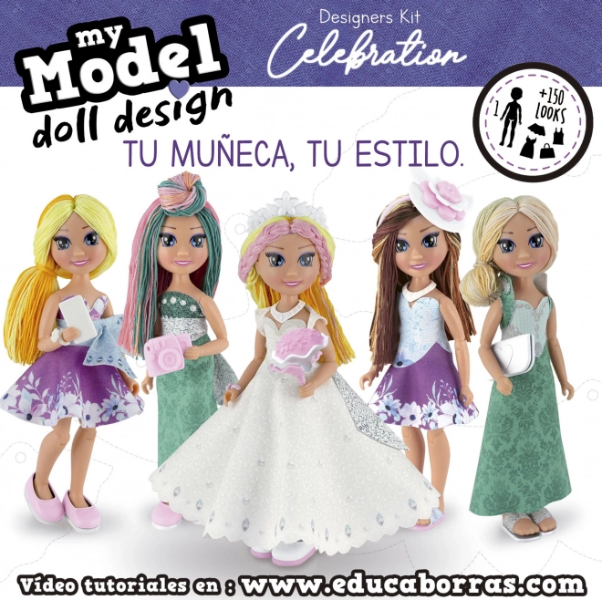 EDUCA Kreatywny zestaw My Model Doll Design: Świętowanie