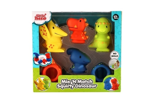 Składane gumowe dinozaury do wanny
