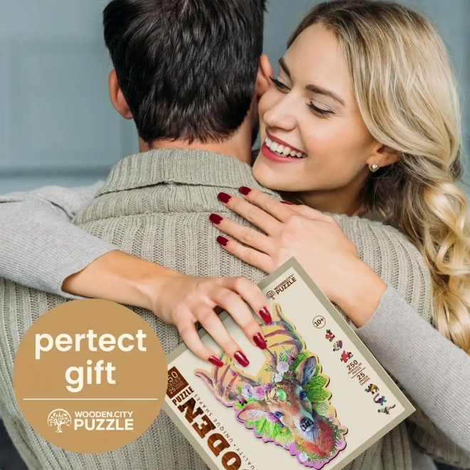 WOODEN CITY Drewniane puzzle Modny jeleń 250 elementów EKO